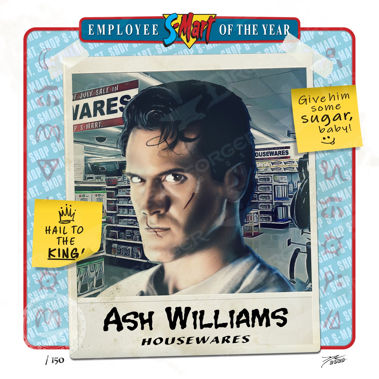 "Ash Williams: Employee of the Year" Portrait Art Mini-Print • Run of 150