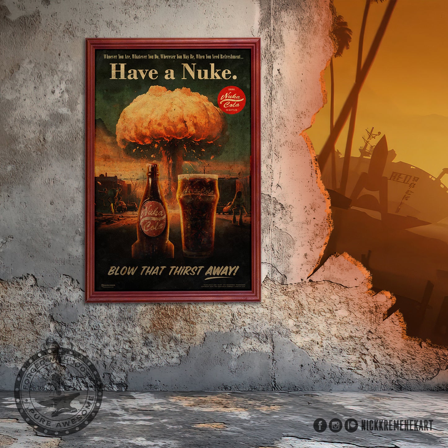 "Have A Nuke" Retro Fallout Ad Art Print