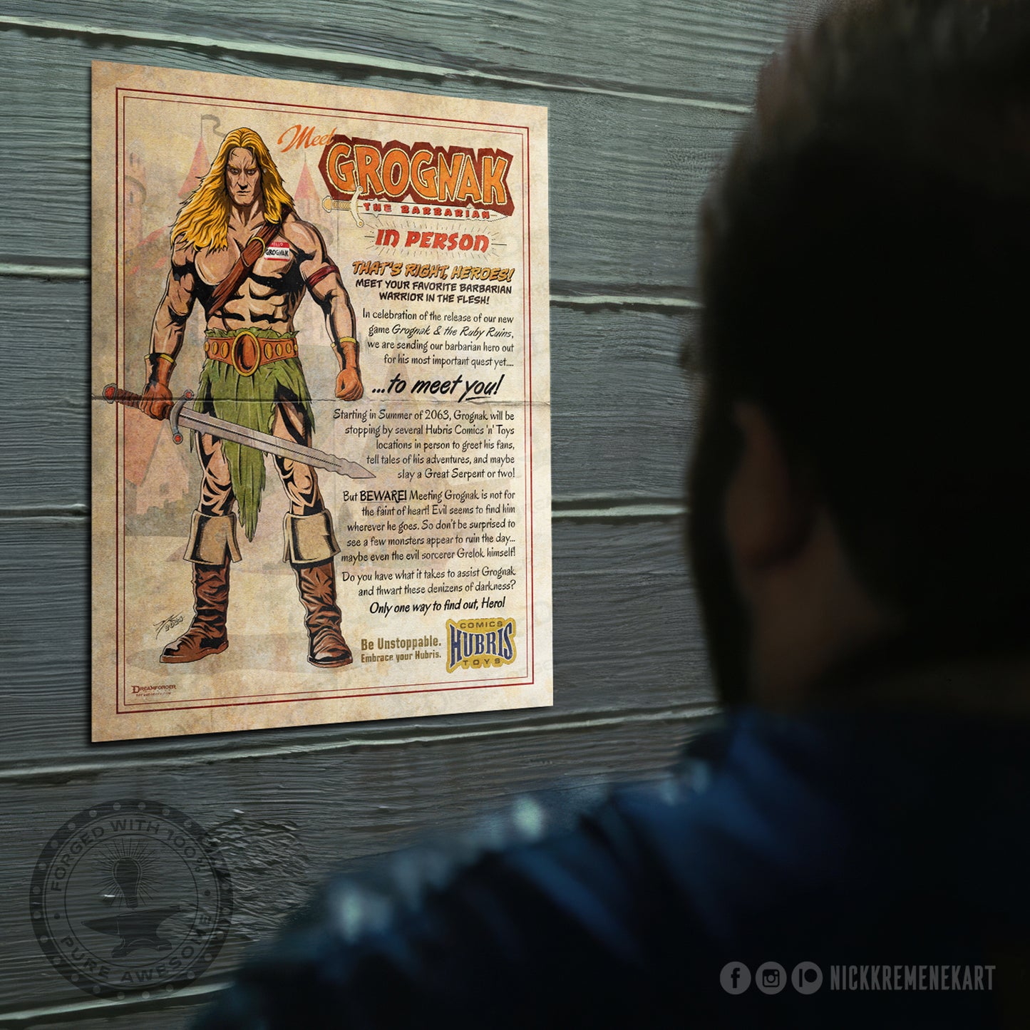 "Meet Grognak" Retro Fallout Ad Art Print