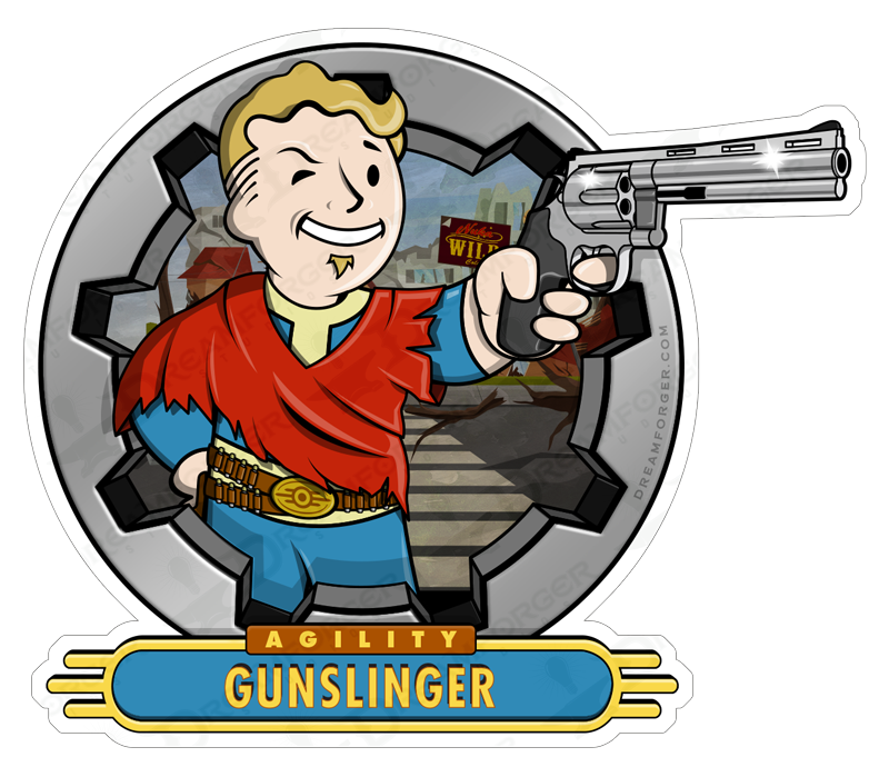 Falling Out "AGILITY: Gunslinger" Vinyl Sticker ("My S.P.E.C.I.A.L Ability" Series)