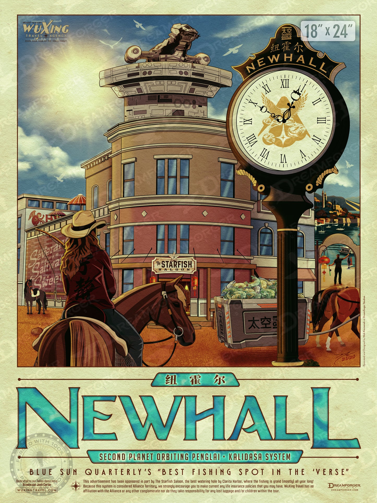"Newhall" Planetary Travel Poster (WuXing Travel Agency series)