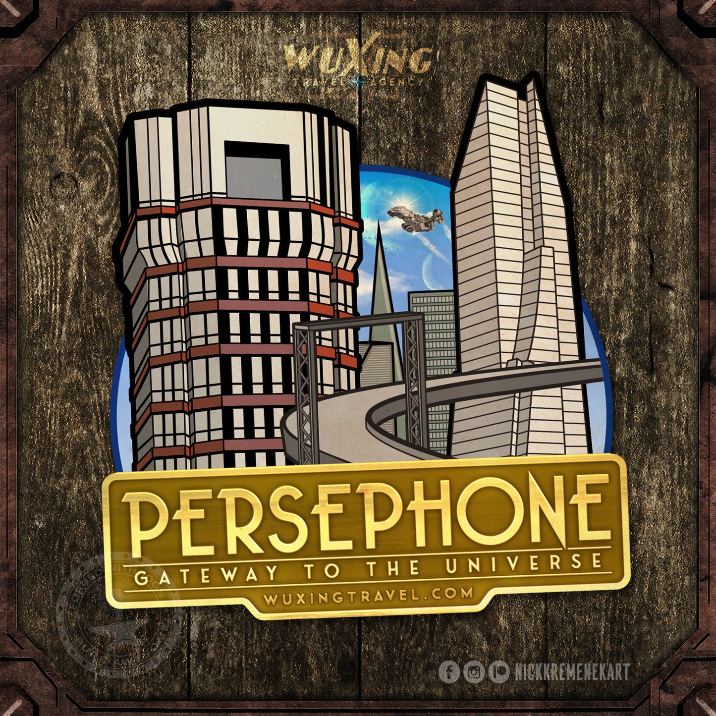 WuXing Travel Agency "Persephone" Metallic Vinyl Sticker