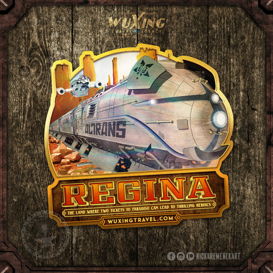 WuXing Travel Agency "Regina" Metallic Vinyl Sticker
