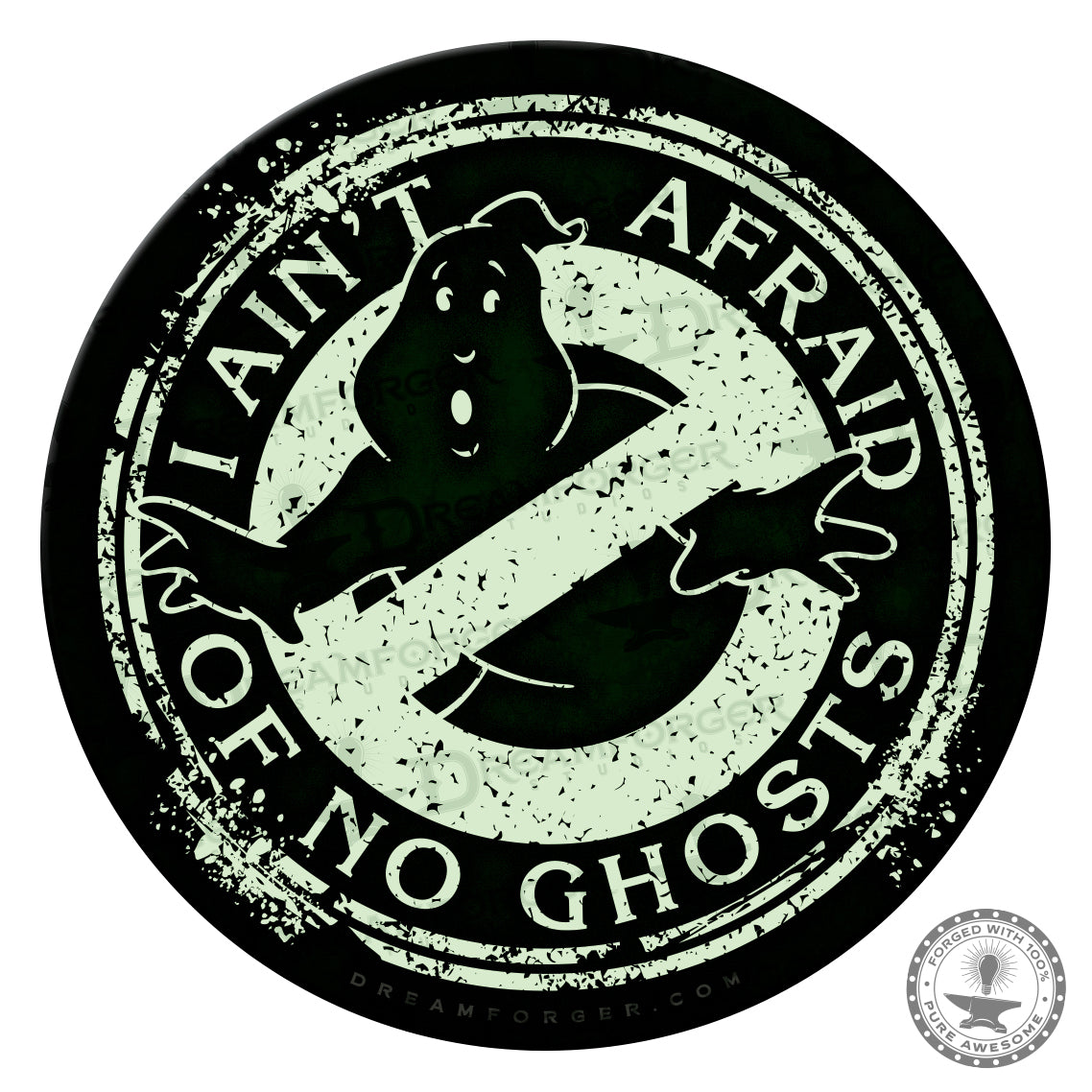 Ghost Bustin' "Circle Stamp" GITD Spectral Sticker
