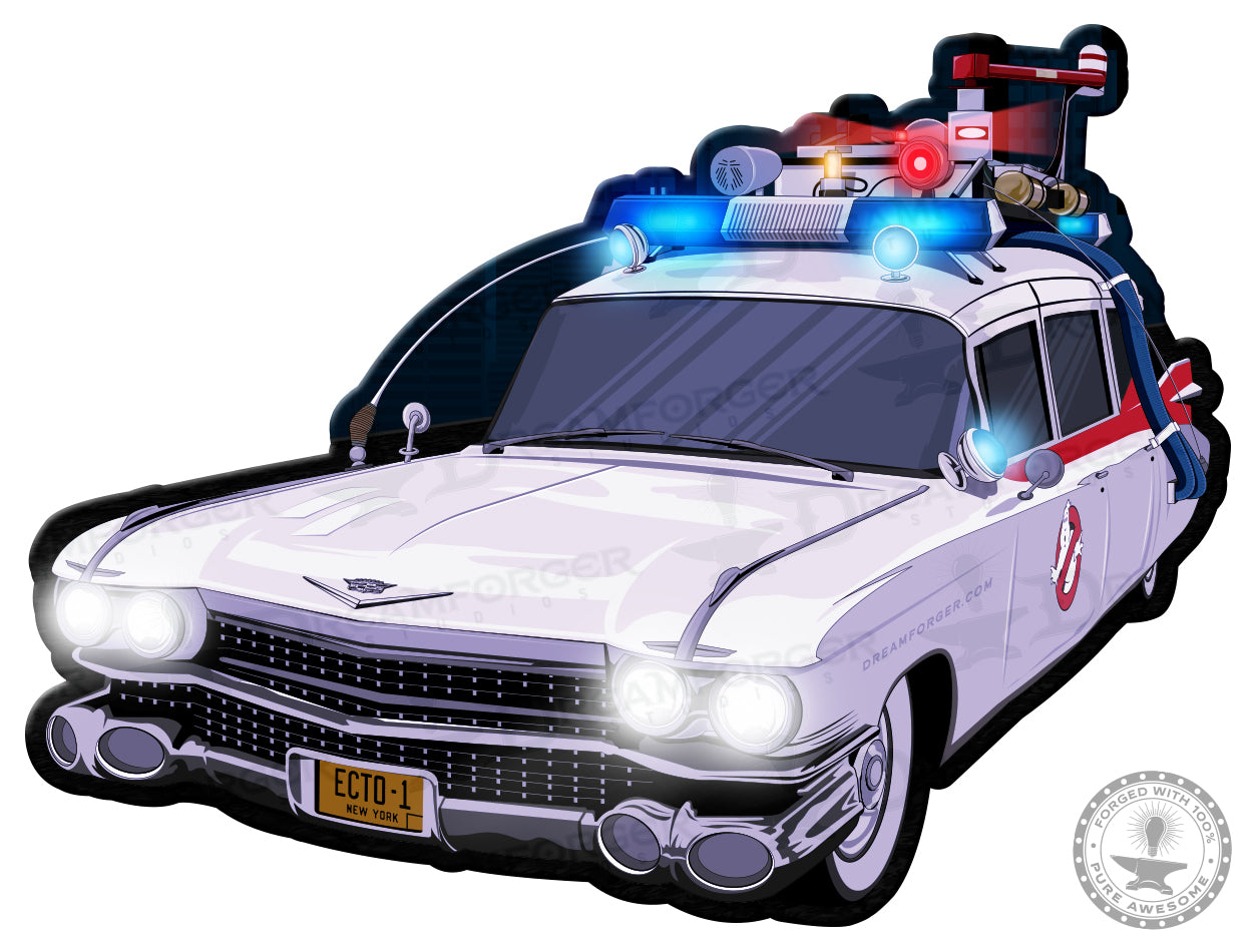 Ghost Bustin' "Ecto-1" GITD Spectral Sticker