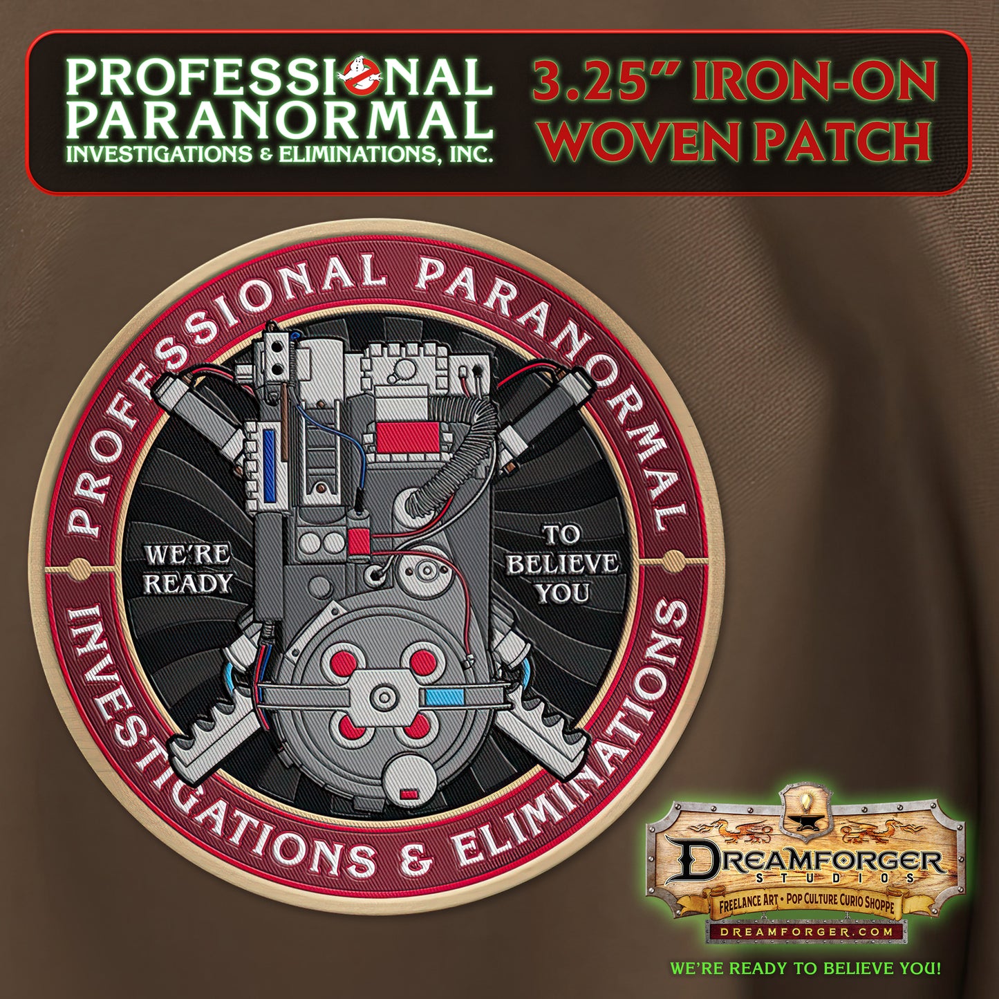 "PPI&E Proton Pack" Iron-On Woven Patch