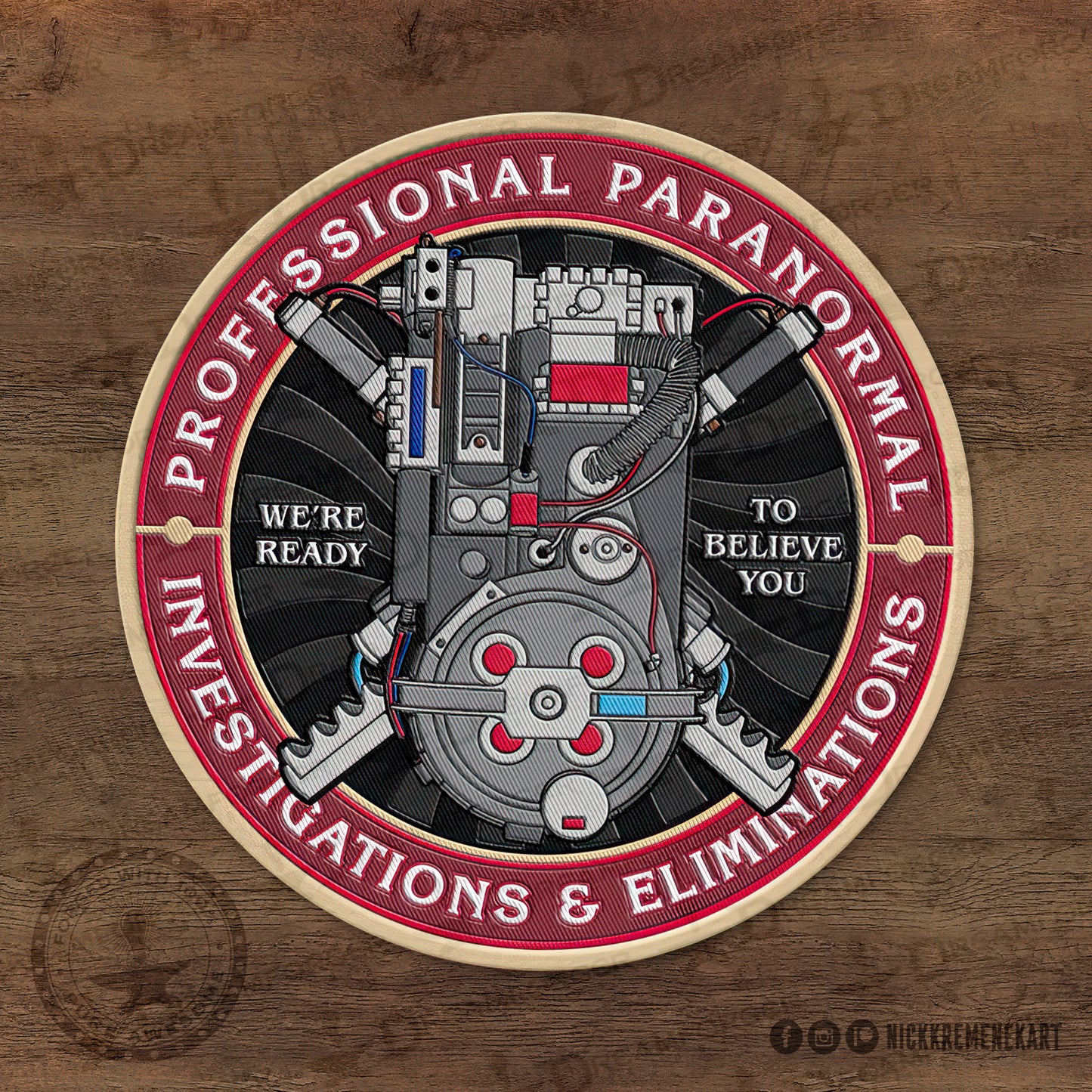 "PPI&E Proton Pack" Iron-On Woven Patch