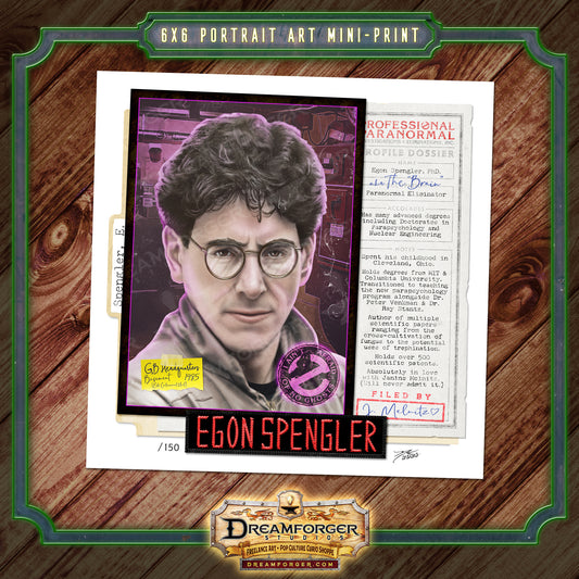 "Dr. Egon Spengler" REFORGED Portrait Art Mini-Print • Run of 150