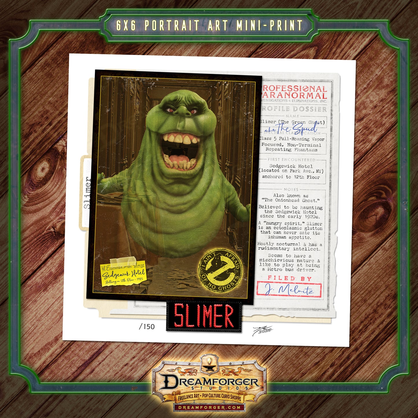 "Slimer" REFORGED Portrait Art Mini-Print • Run of 150