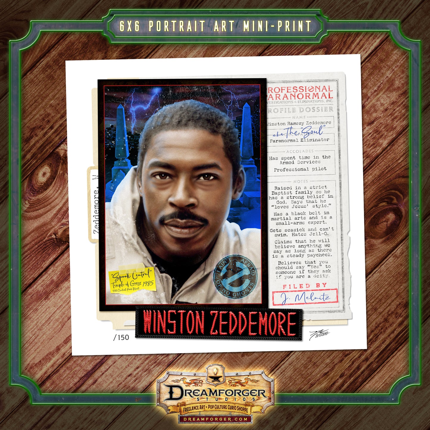 "Winston Zeddmore" REFORGED Portrait Art Mini-Print • Run of 150