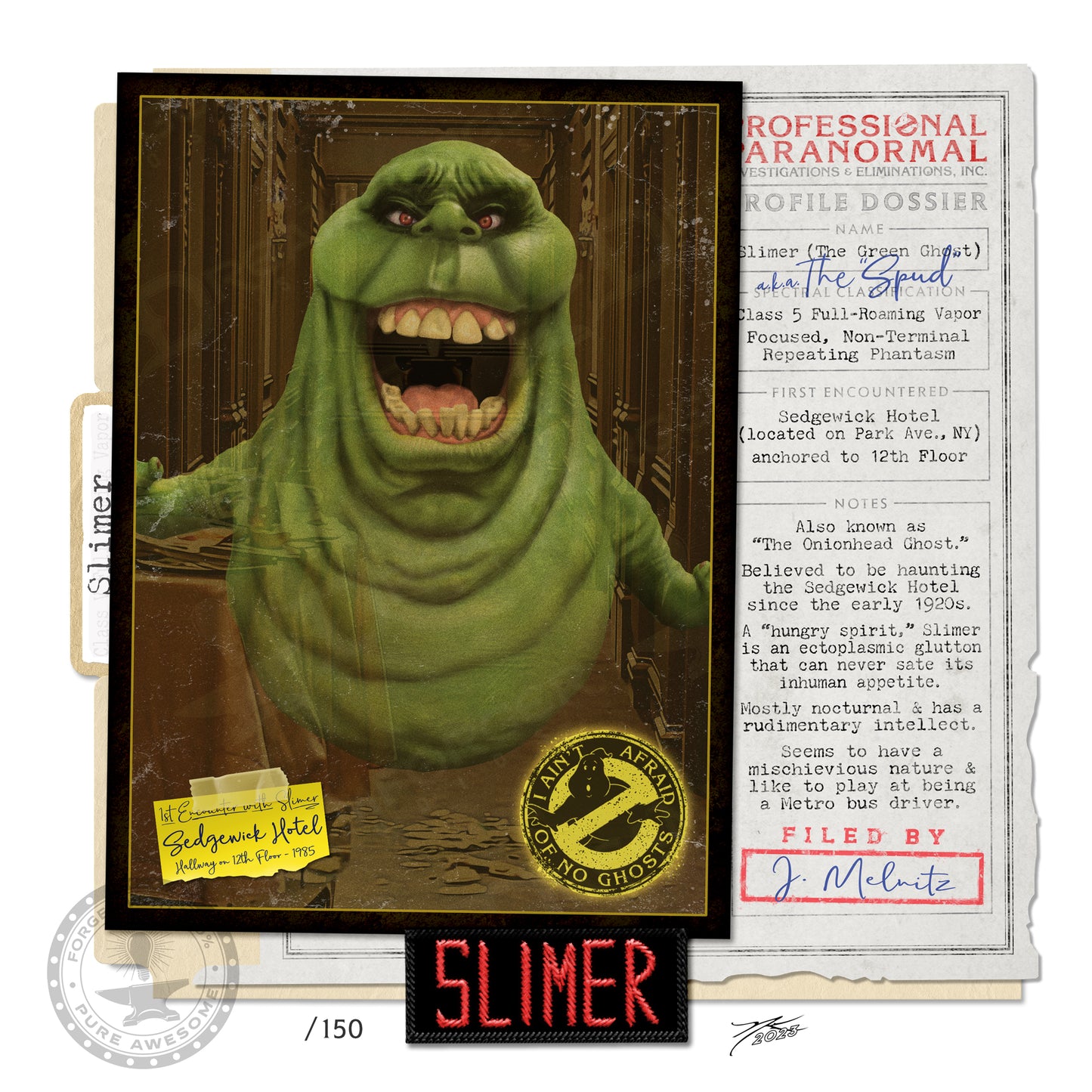 "Slimer" REFORGED Portrait Art Mini-Print • Run of 150