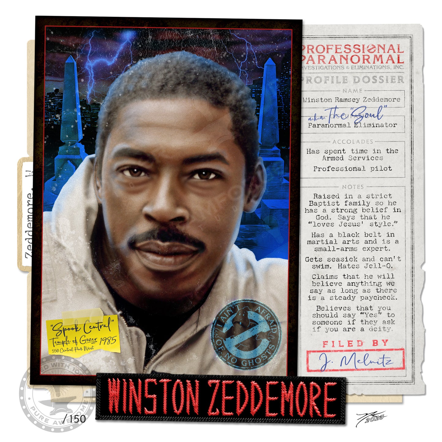 "Winston Zeddmore" REFORGED Portrait Art Mini-Print • Run of 150