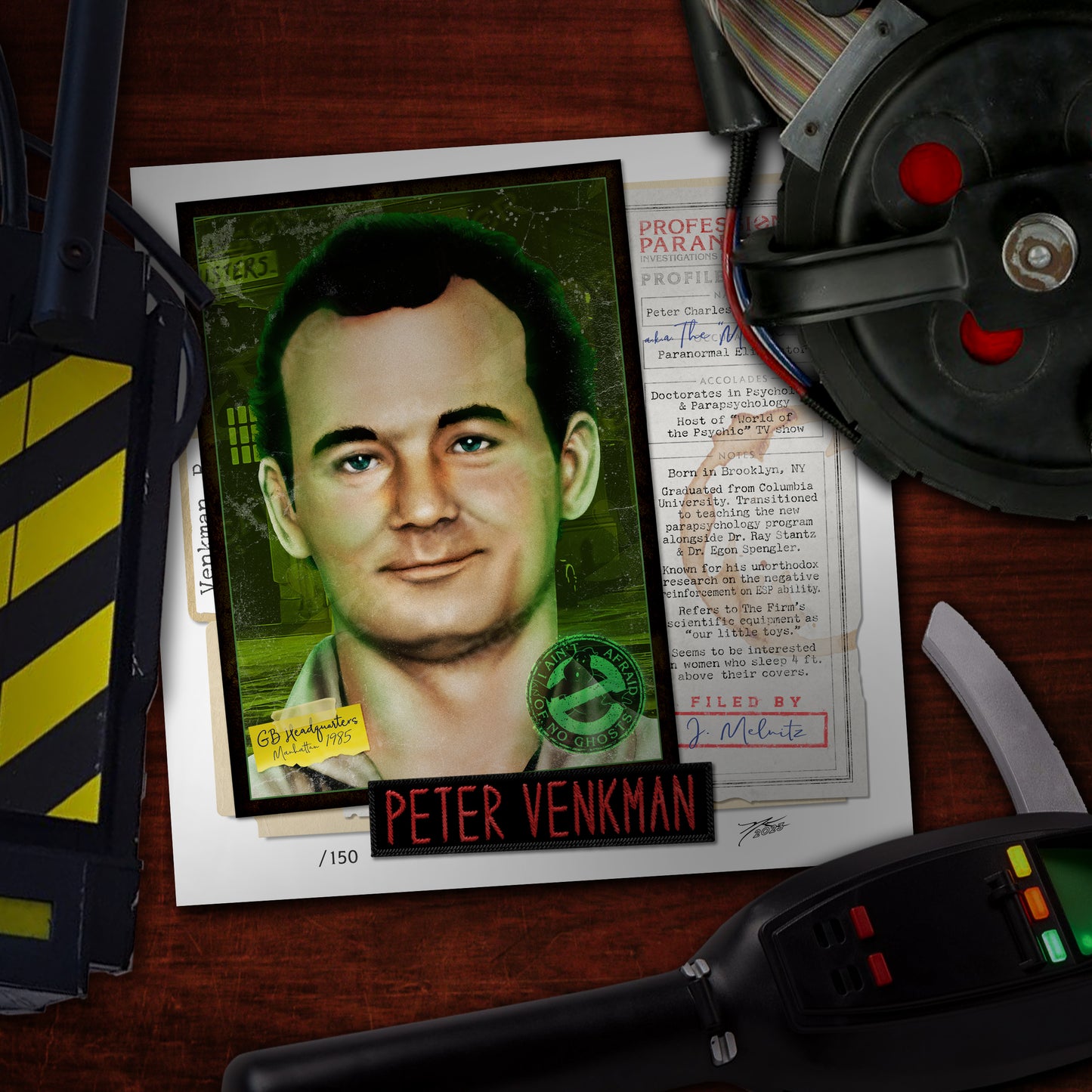 "Dr. Peter Venkman" REFORGED Portrait Art Mini-Print • Run of 150