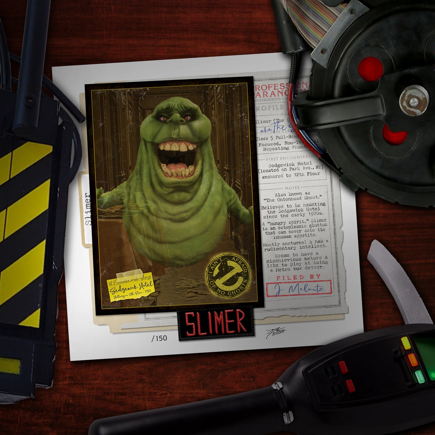 "Slimer" REFORGED Portrait Art Mini-Print • Run of 150