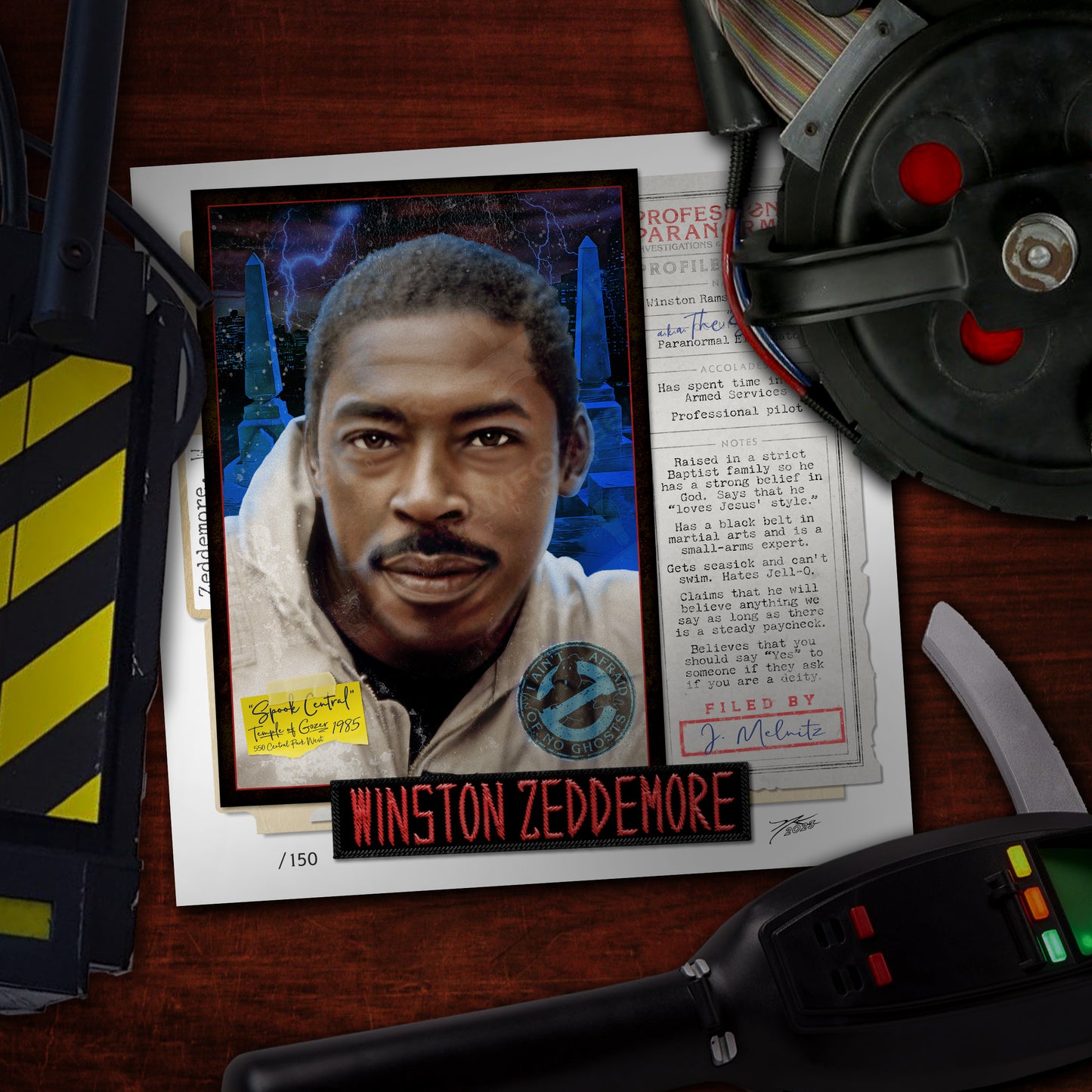 "Winston Zeddmore" REFORGED Portrait Art Mini-Print • Run of 150