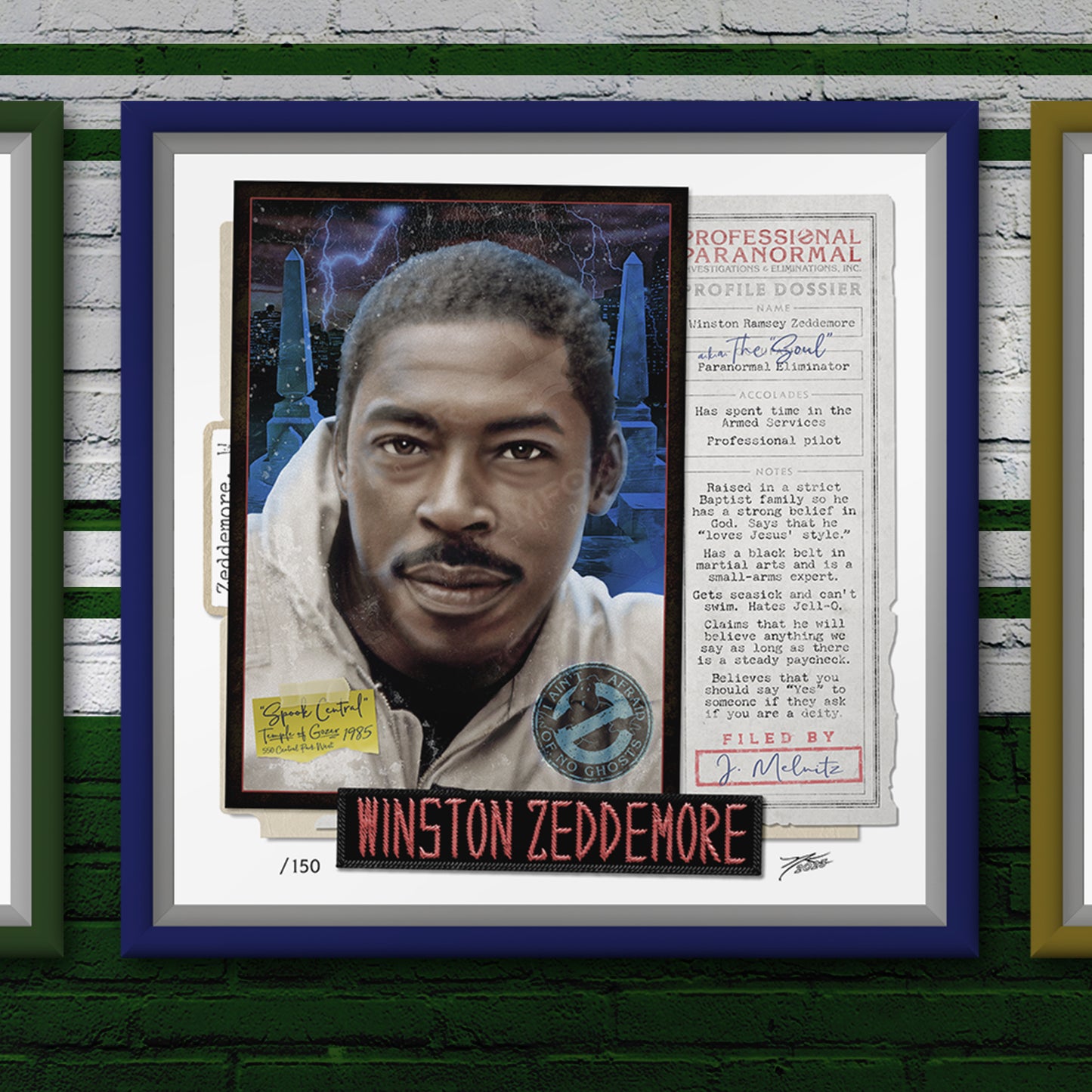 "Winston Zeddmore" REFORGED Portrait Art Mini-Print • Run of 150