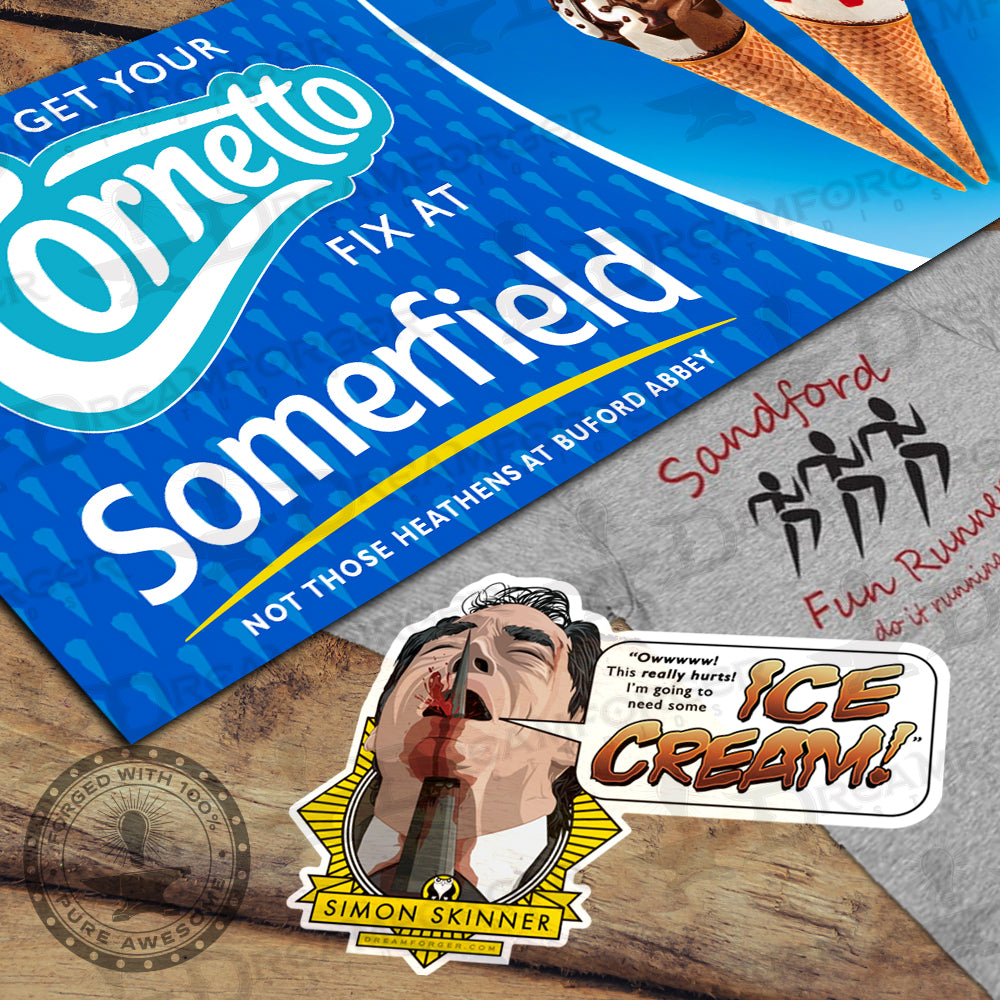 Hot Fuzz "Need Some Ice Cream" Vinyl Sticker ("Speaking Of..." Series)