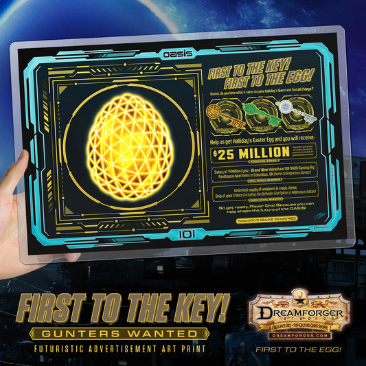 "First To The Key (Gunters Wanted)" Advertisement Art Print