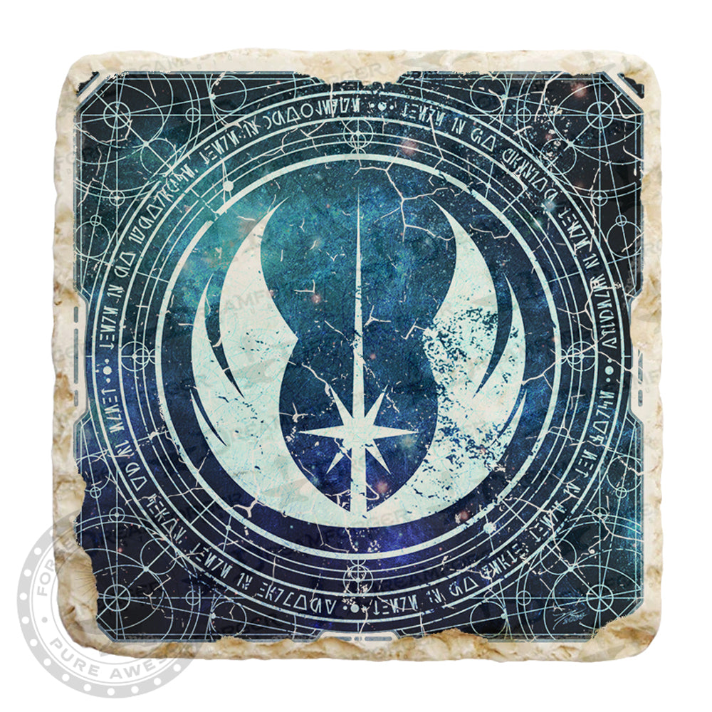 "Codes of the Galaxy (Jedi vs. Sith)" Italian Marble Coasters