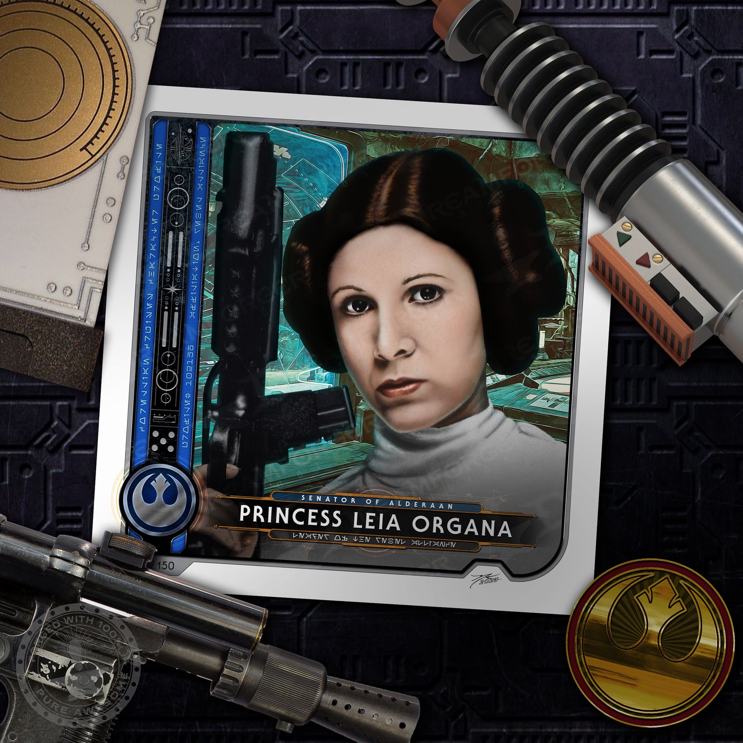 "Princess Leia Organa • Senator of Alderaan" REFORGED Portrait Art Mini-Print • Run of 150