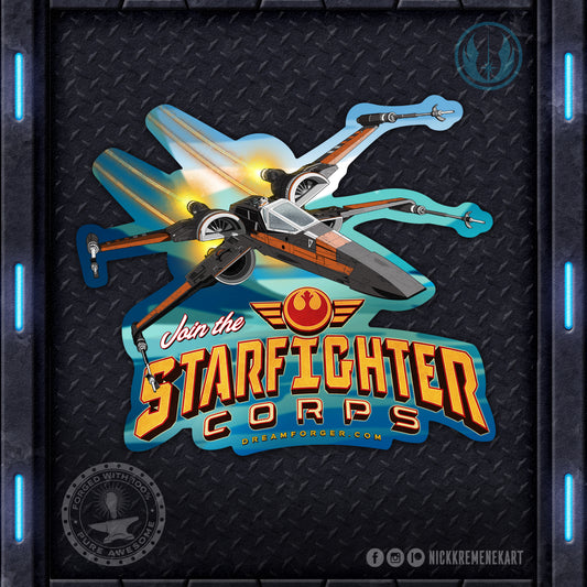 Star Battles "Join the Starfighter Corps" Rebel Alliance Vinyl Decal