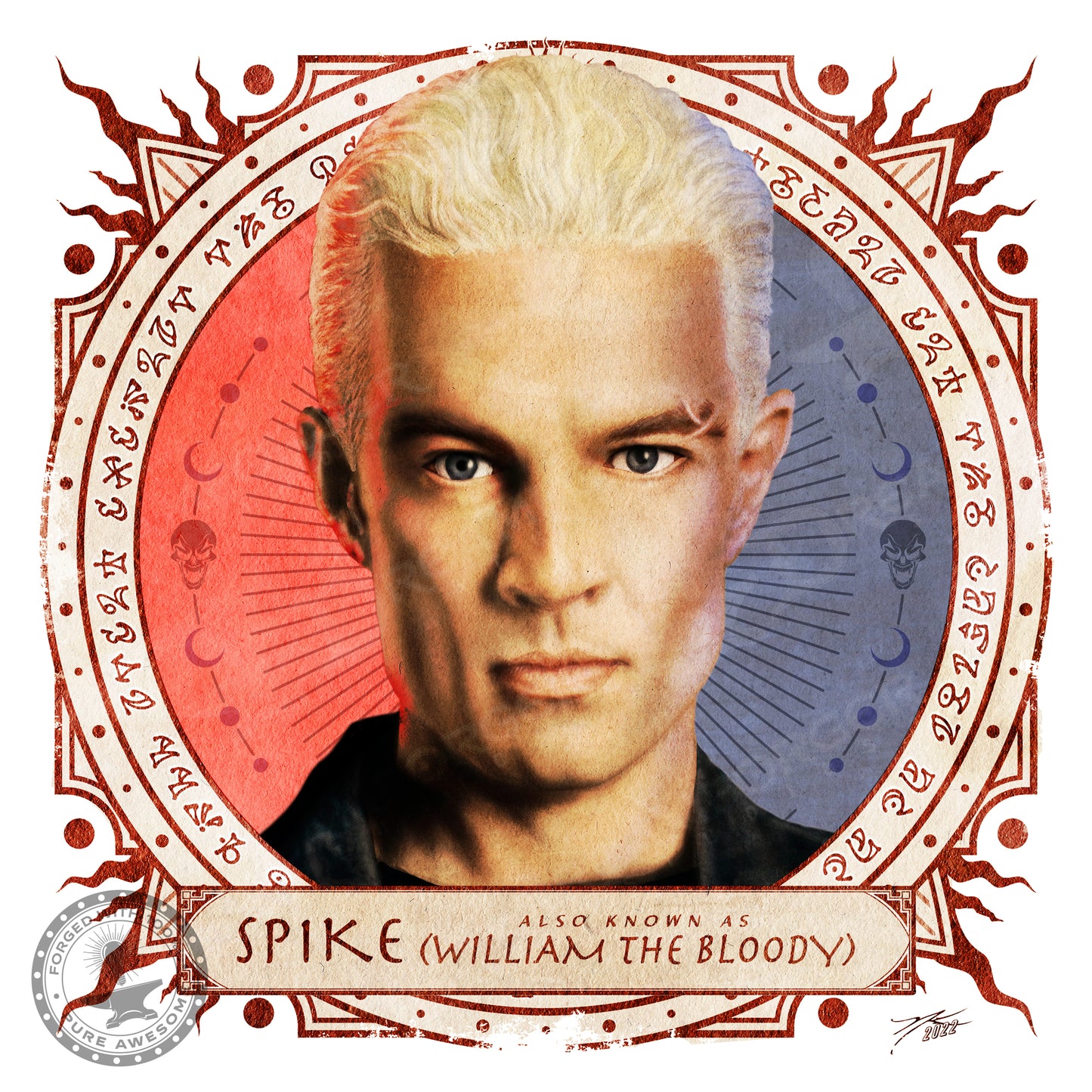 "Spike (a.k.a. William the Bloody)" Portrait Art Mini-Print • Run of 150