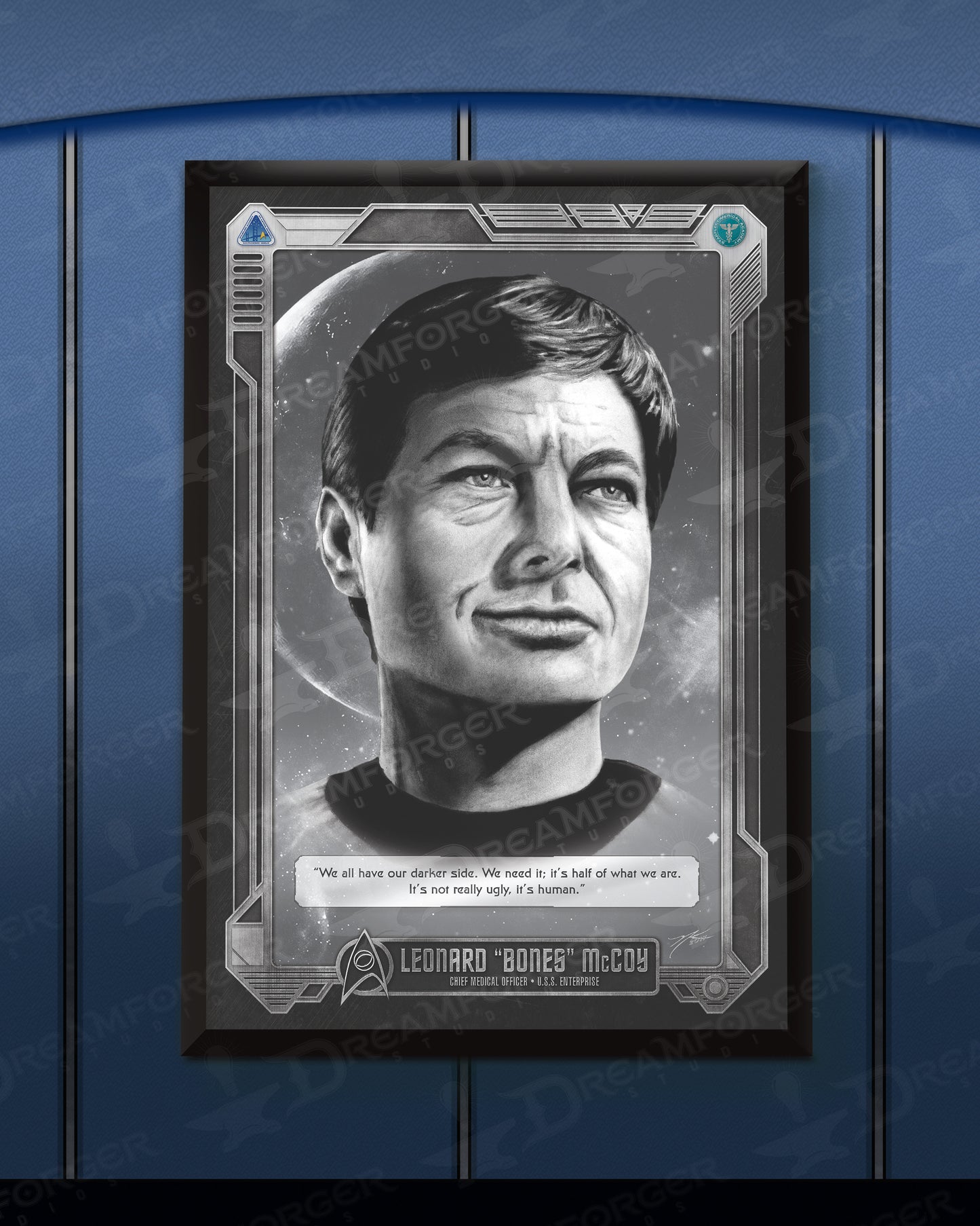 Limited Edition "Leonard 'Bones' McCoy • Chief Medical Officer of the U.S.S. Enterprise" Portrait Art
