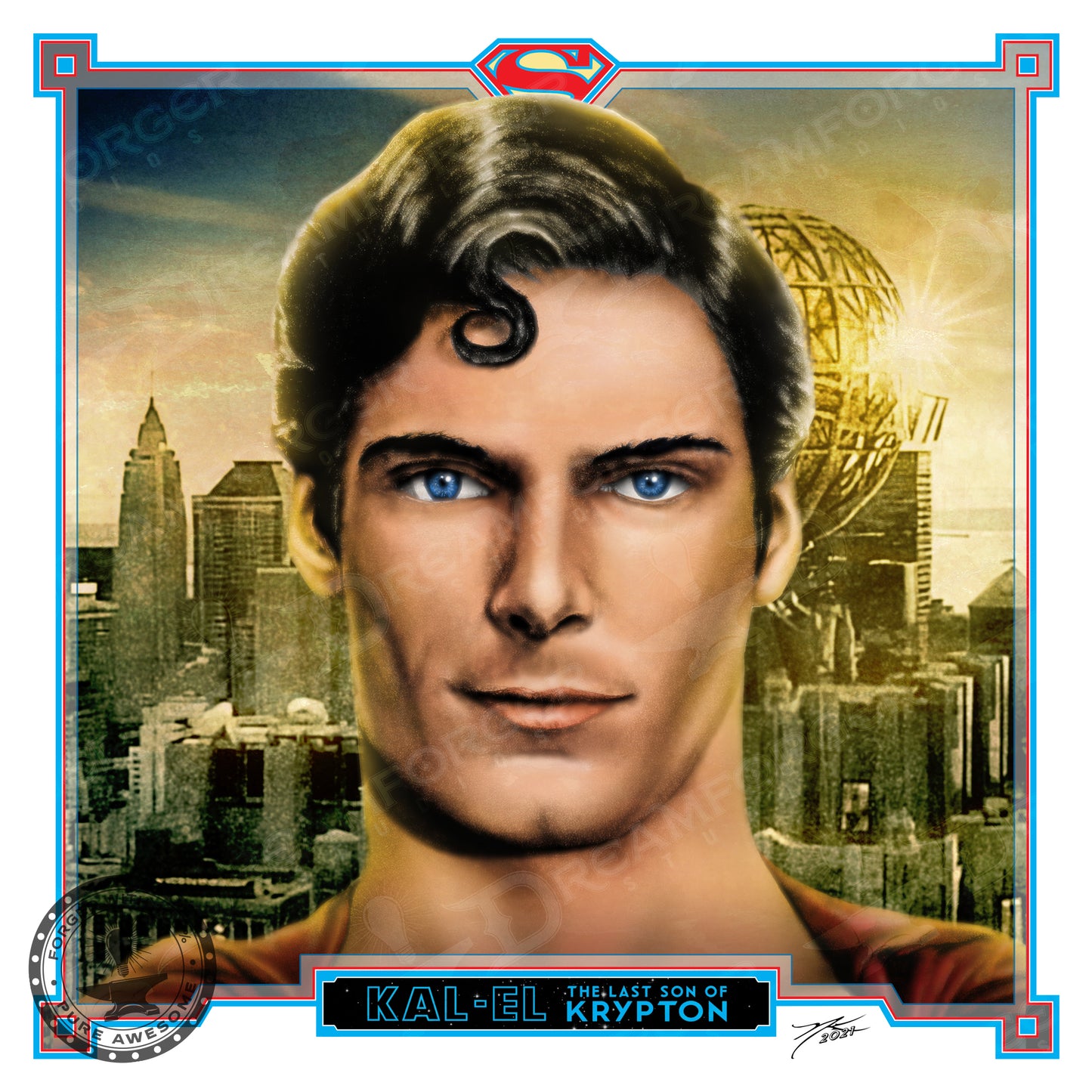 "Kal-El, The Last Son of Krypton" Portrait Art Mini-Print • Run of 150