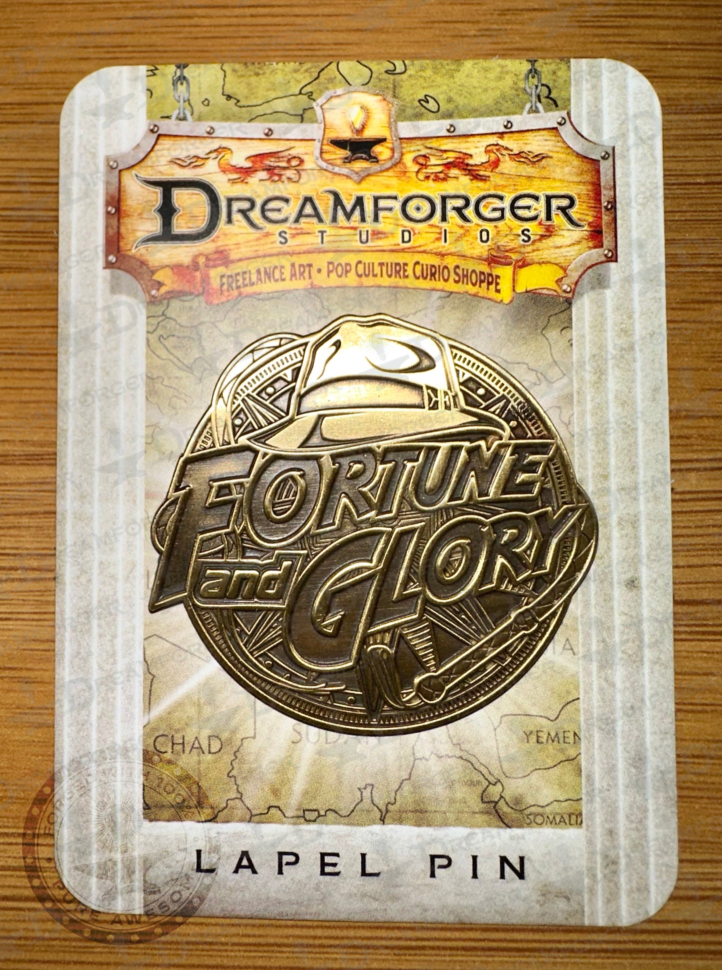 "Fortune & Glory" Lapel Pin