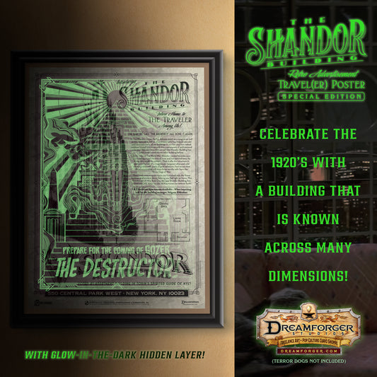 "The Shandor Building" 18" x 24" Retro Travel(er) Poster (SDCC 2021 Exclusive)