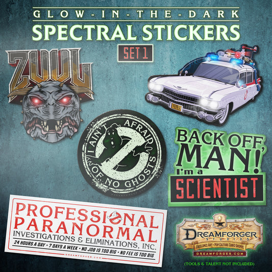 Ghost Bustin' Glow-In-The Dark Spectral Stickers (Set 1)