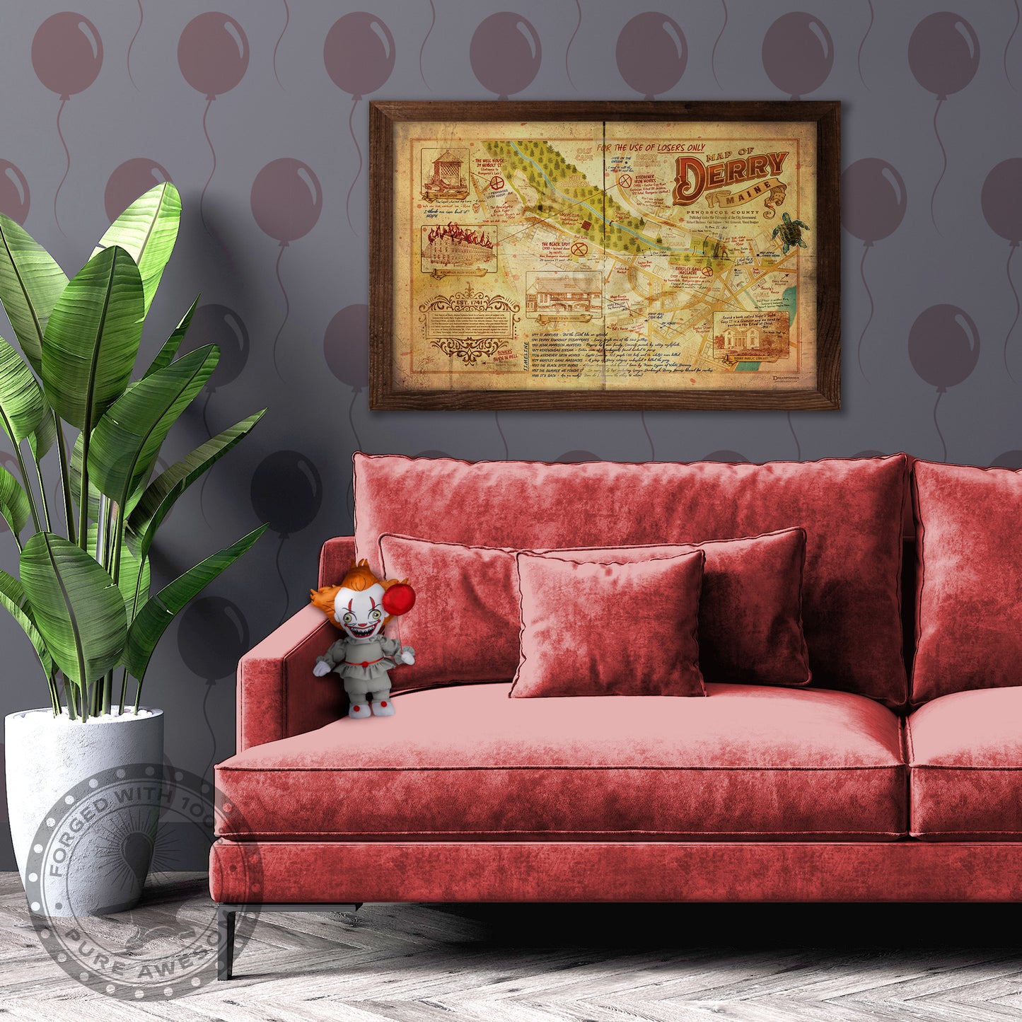 "Map of Derry (Property of The Losers Club)" Art Print