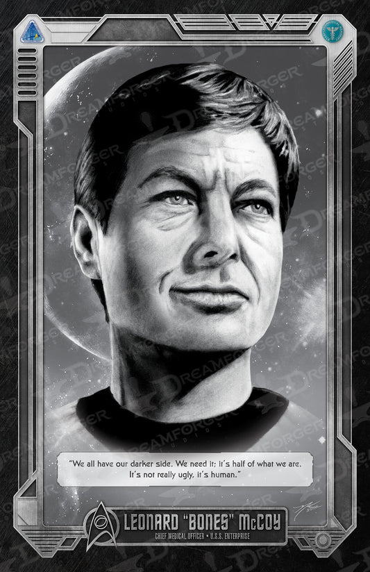 Limited Edition "Leonard 'Bones' McCoy • Chief Medical Officer of the U.S.S. Enterprise" Portrait Art