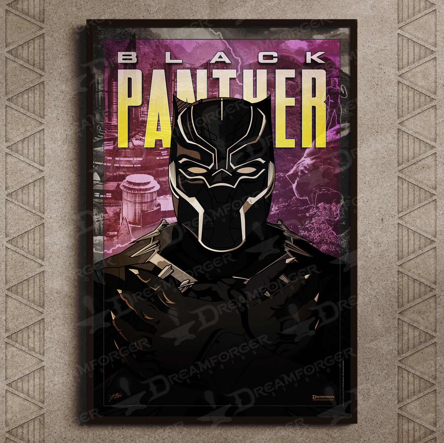 "Black Panther" (Superhero Minimalist Poster Series)