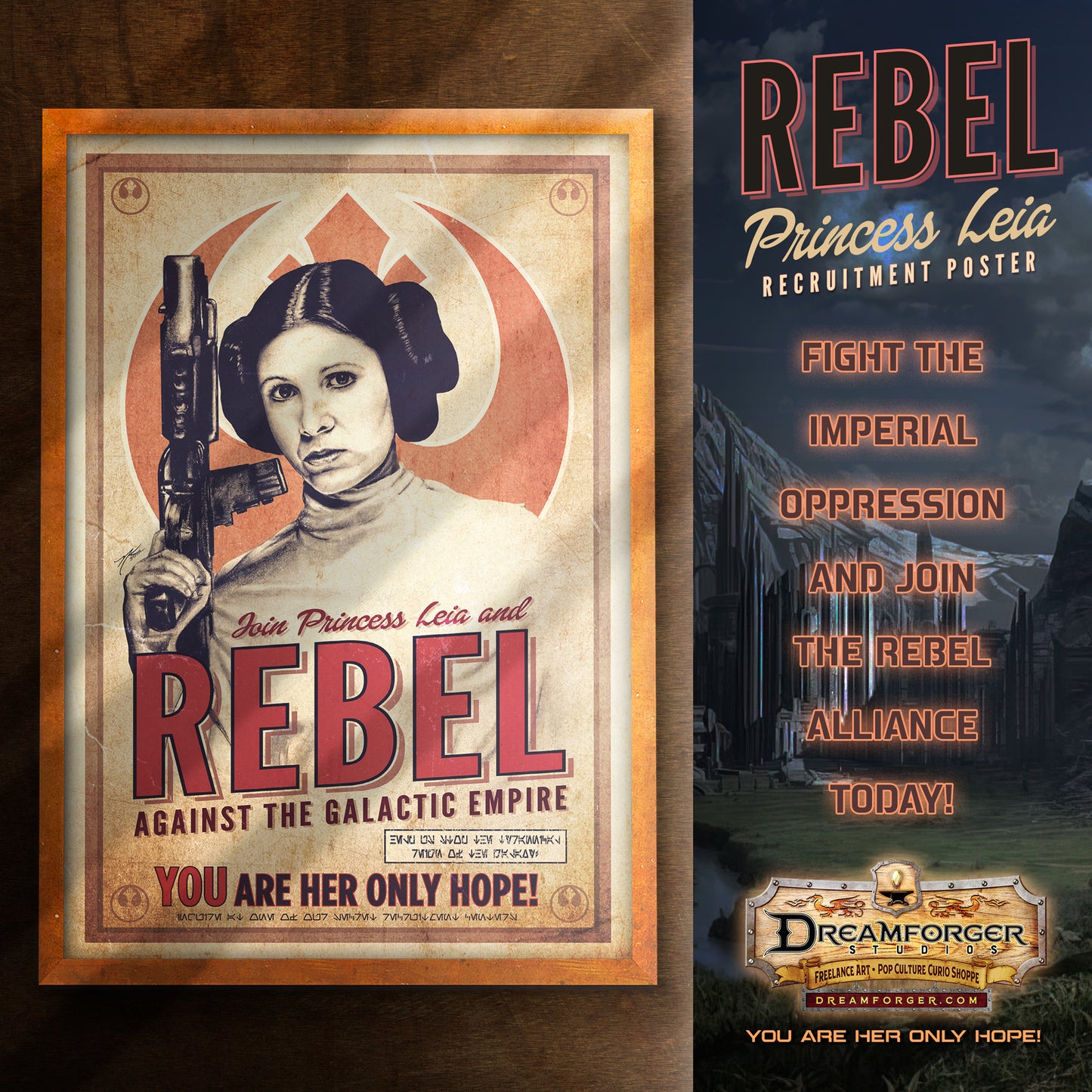 "Rebel Princess Leia" Recruitment Poster