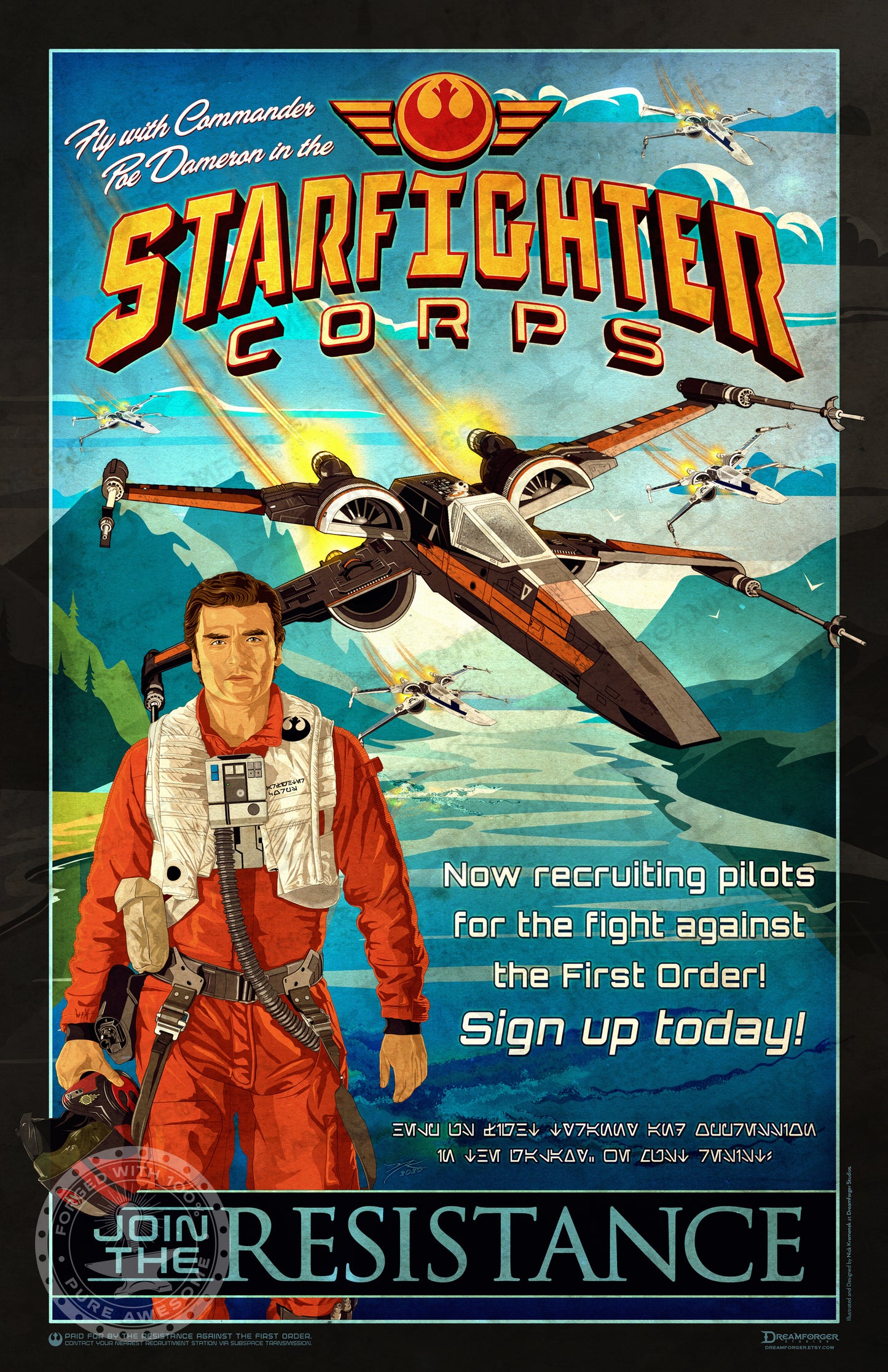 "Starfighter Corps (Join the Resistance)" Recruitment Poster