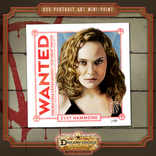 "WANTED: Evey Hammond" Portrait Art Mini-Print • Run of 150