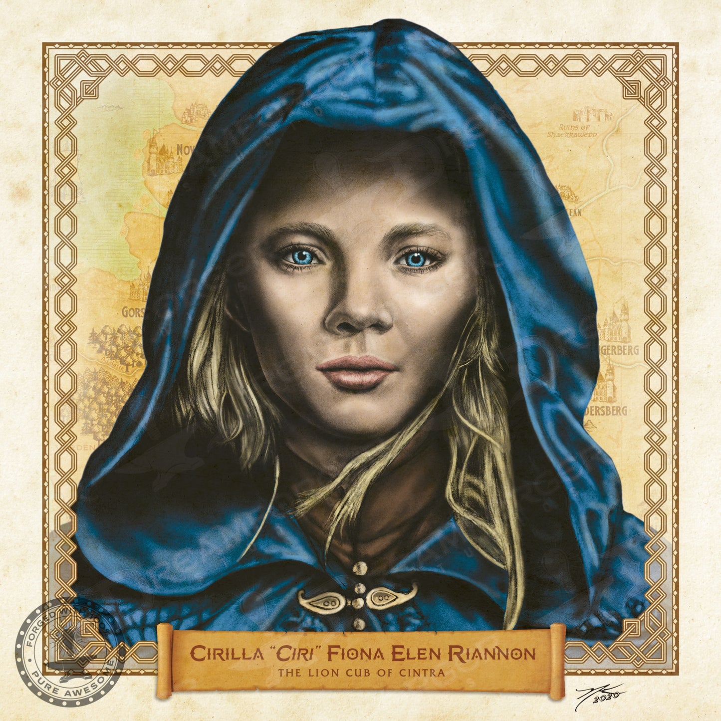 "Princess Ciri • The Lion Cub of Cintra" Portrait Art Mini-Print • Run of 150