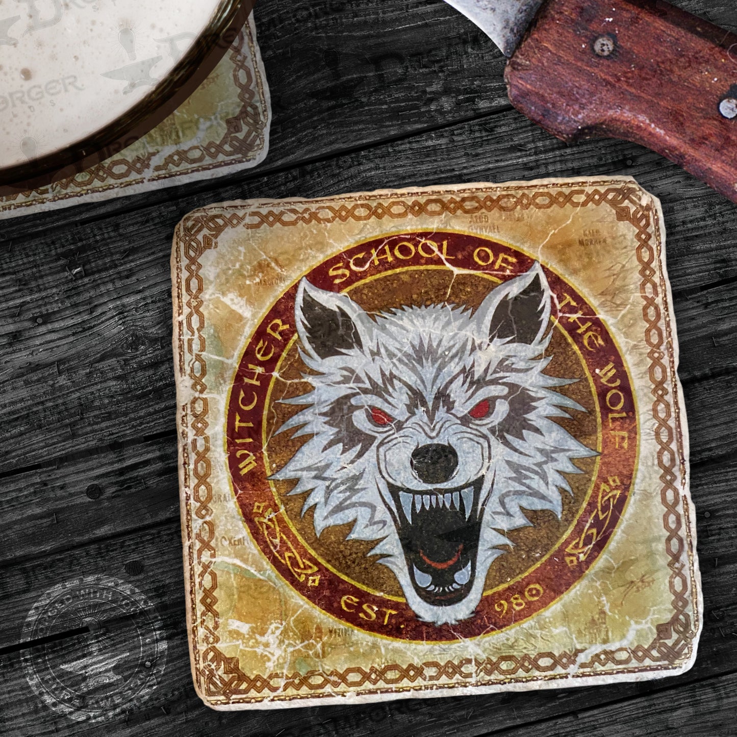 "Heroes of the Continent" Italian Marble Coasters