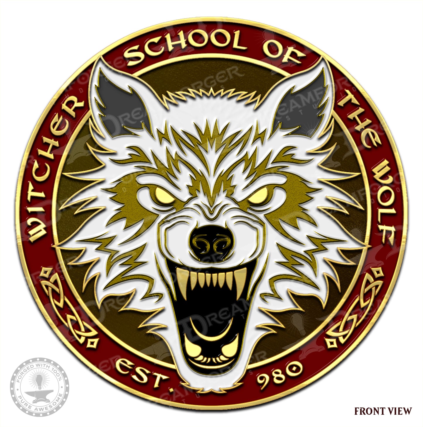 "Toss A Coin To Your Witcher / School of the Wolf" Metal Collector Coin