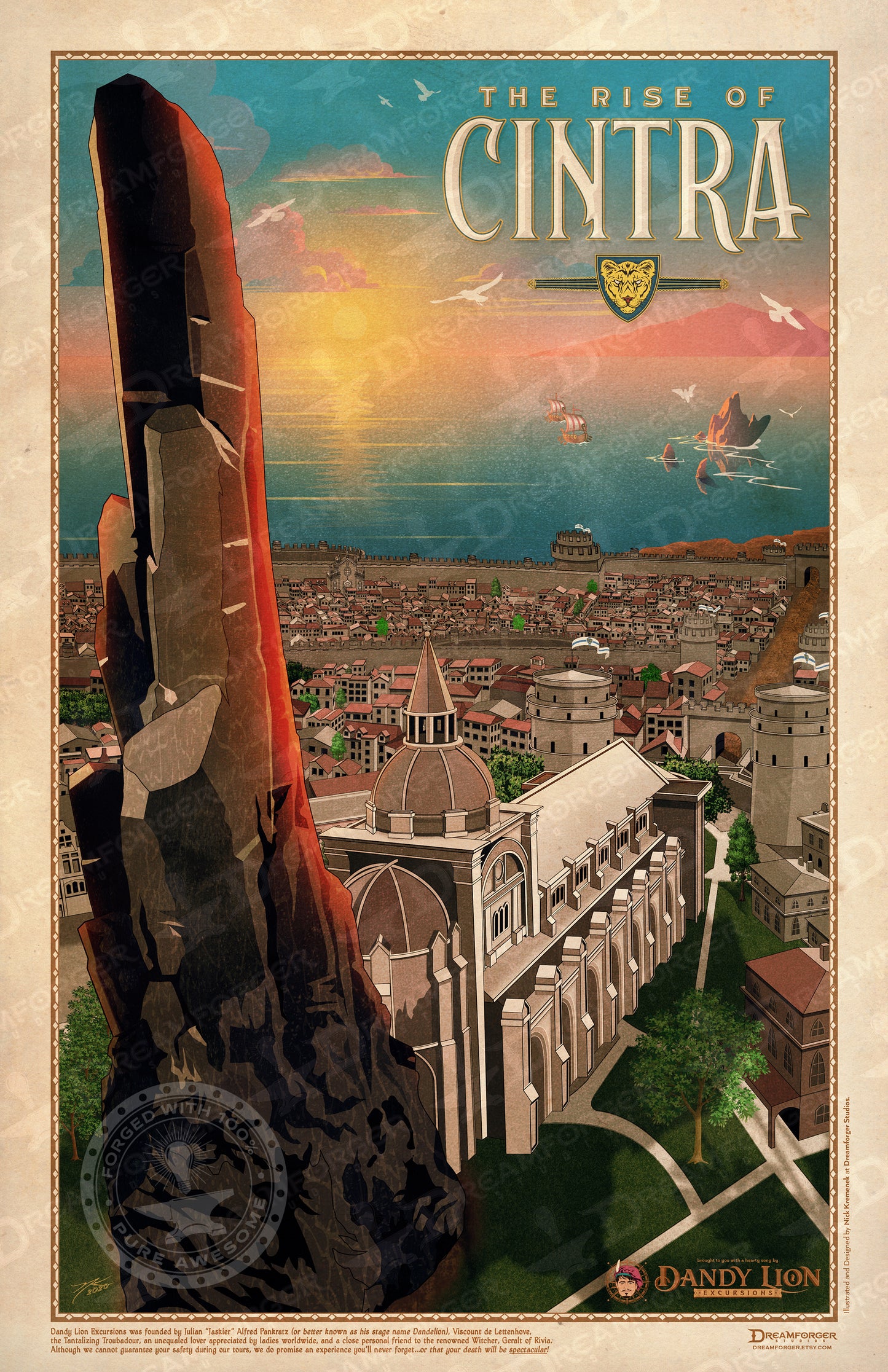 "The Rise & Fall of Cintra" (Dandy Lion Excursions Travel Poster Bundle)