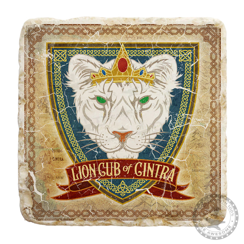 "Heroes of the Continent" Italian Marble Coasters