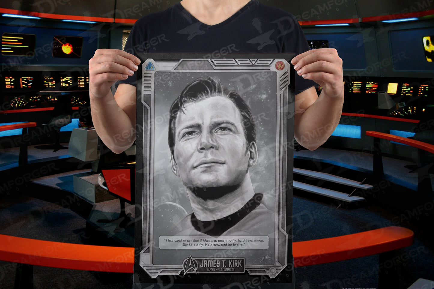 Limited Edition "James T. Kirk • Captain of the U.S.S. Enterprise" Portrait Art