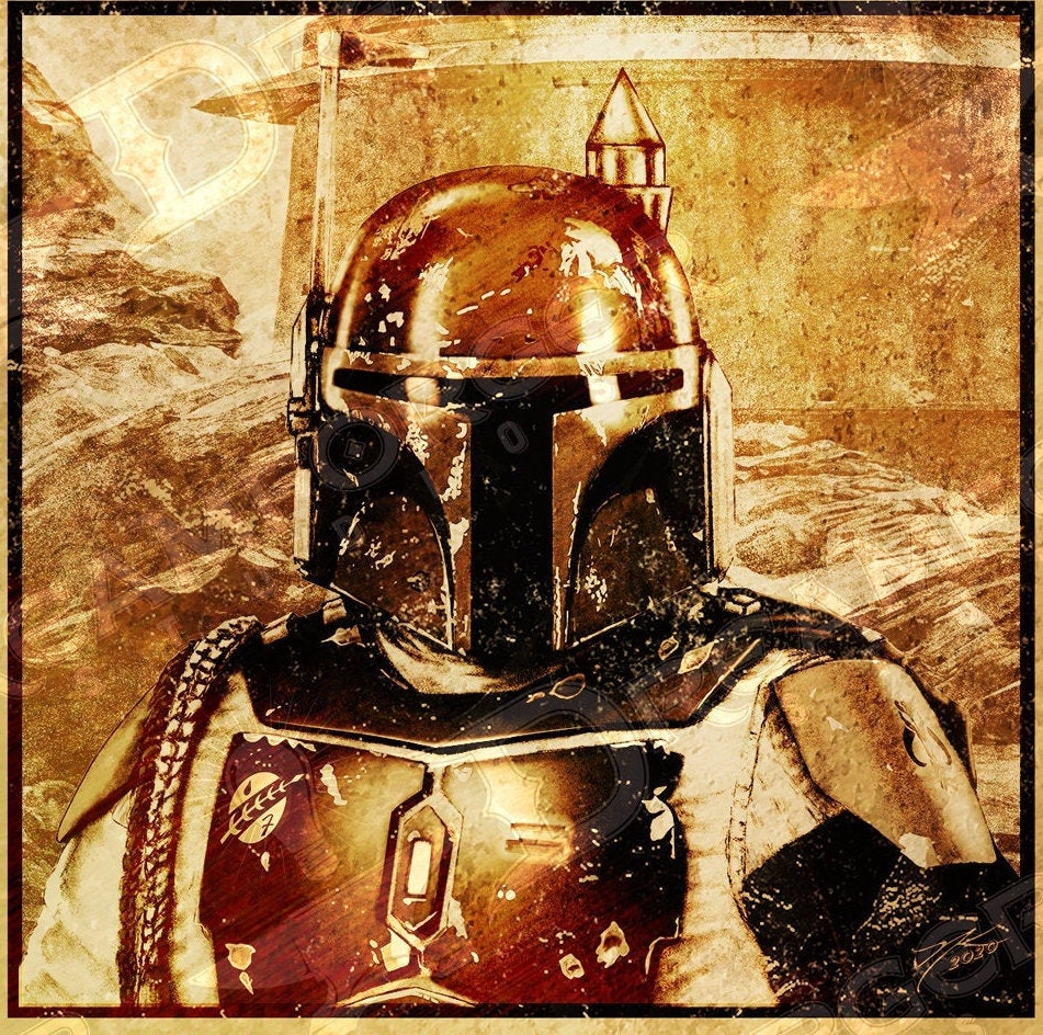 "Have You Seen This Armor? (Call Boba Fett)" Gold Flyer Print