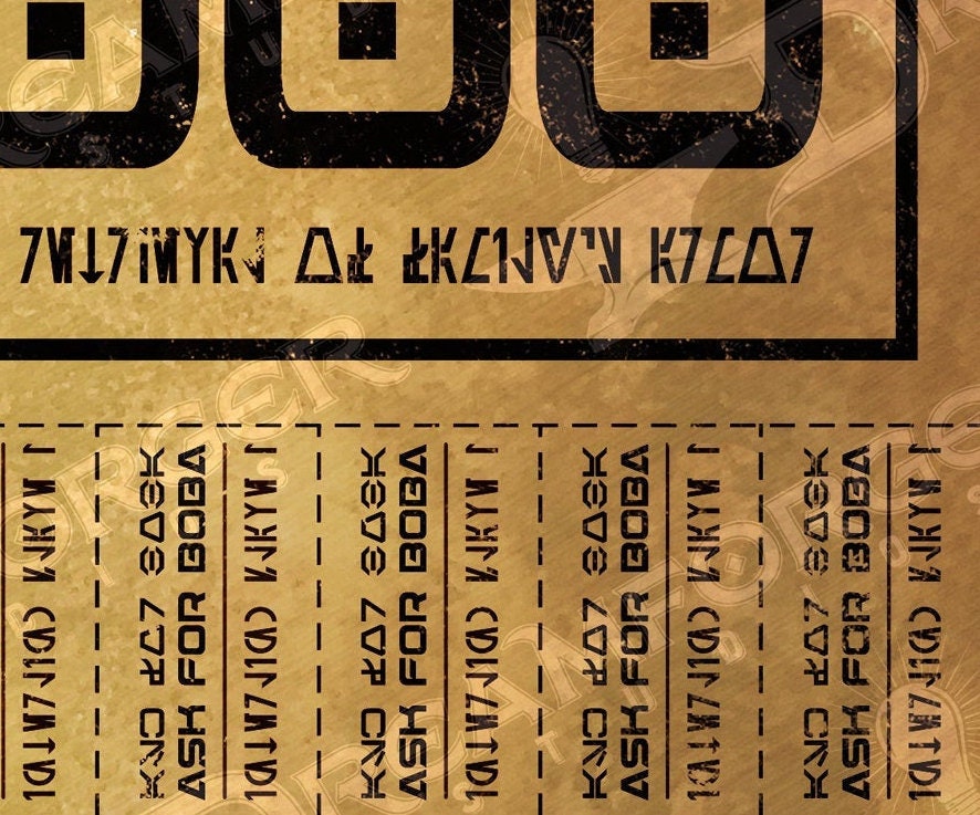 "Have You Seen This Armor? (Call Boba Fett)" Gold Flyer Print