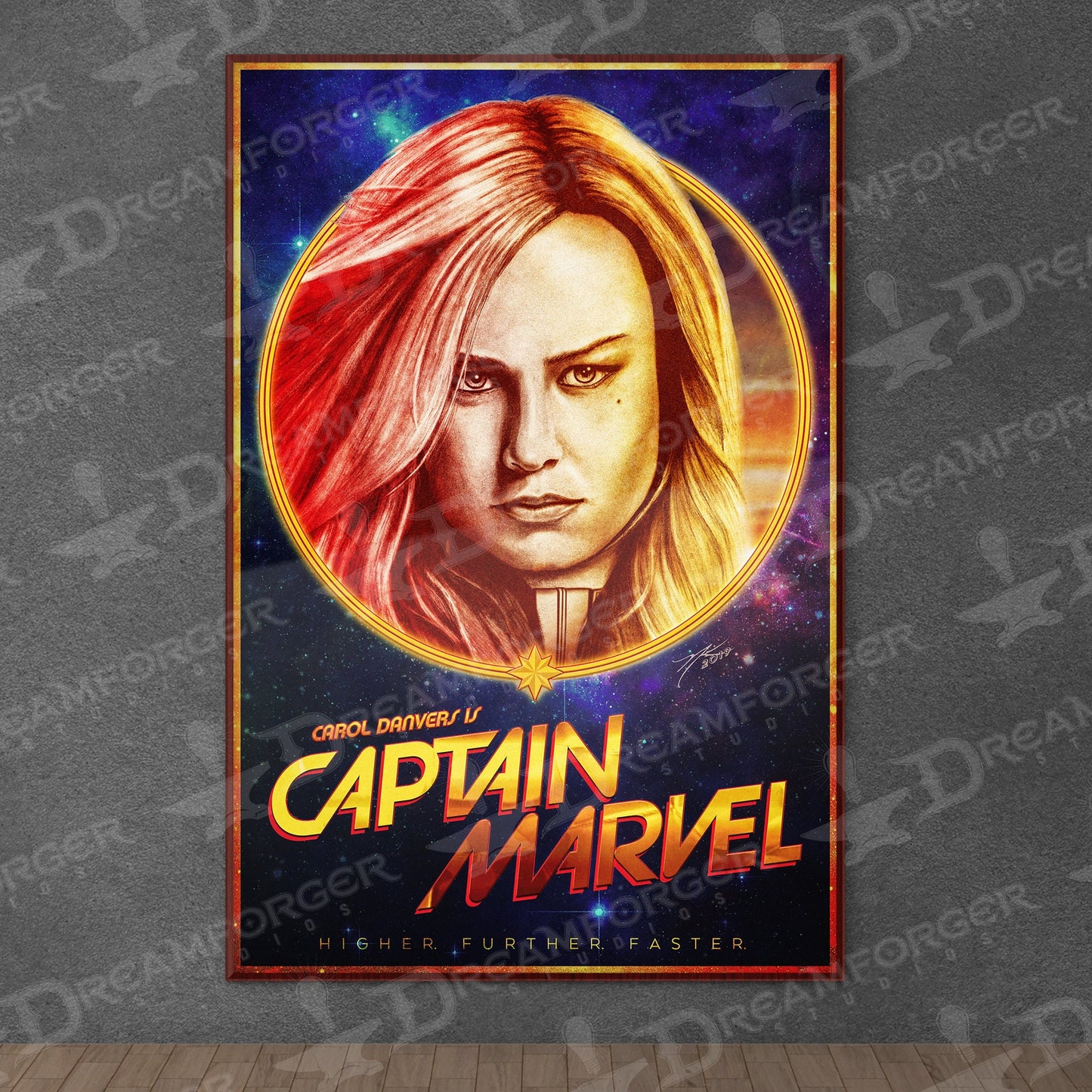 "Carol Danvers is Captain Marvel" Retro Poster