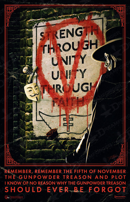 Vendetta Alley Propaganda Poster 11x17 • V for Vendetta • Guy Fawkes