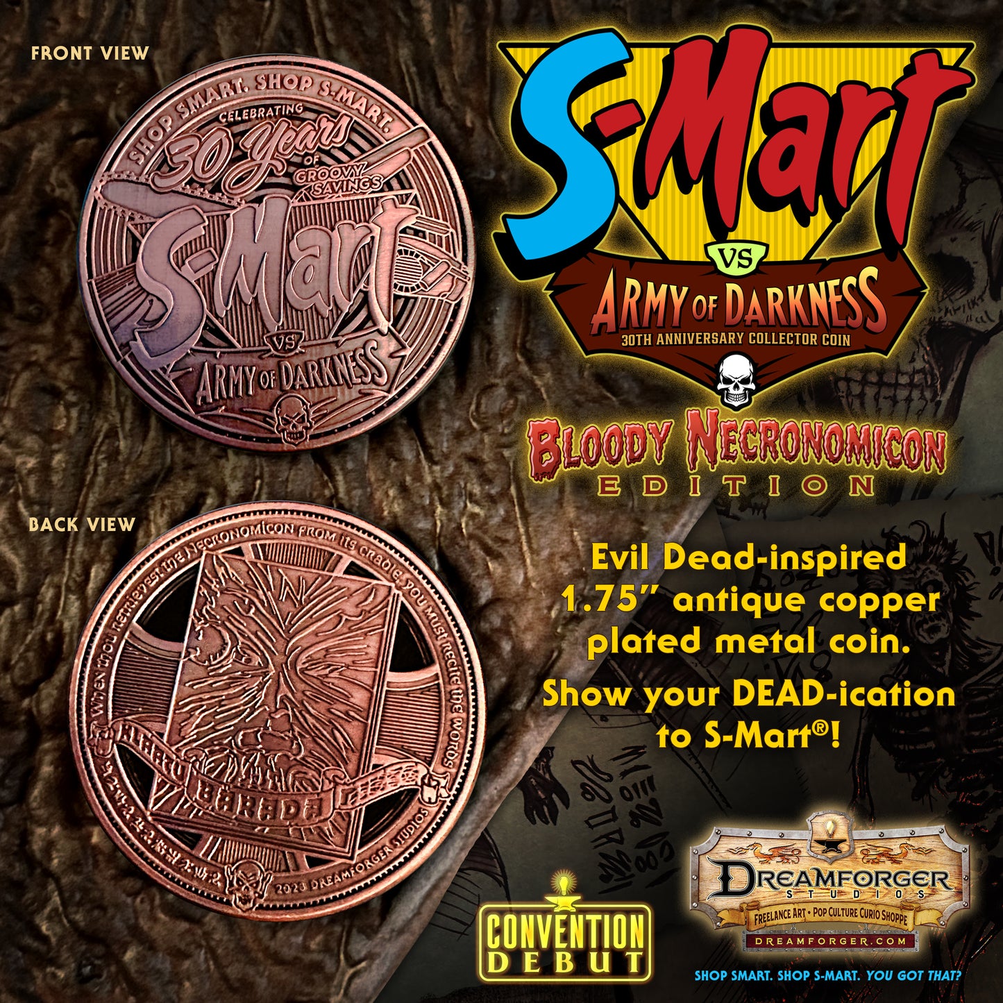 "S-Mart vs. Army of Darkness - Bloody Necronomicon Edition" 30th Anniversary Metal Collector Coin