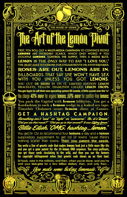 Usher House "The Art of the Lemon Pivot" Poster Art