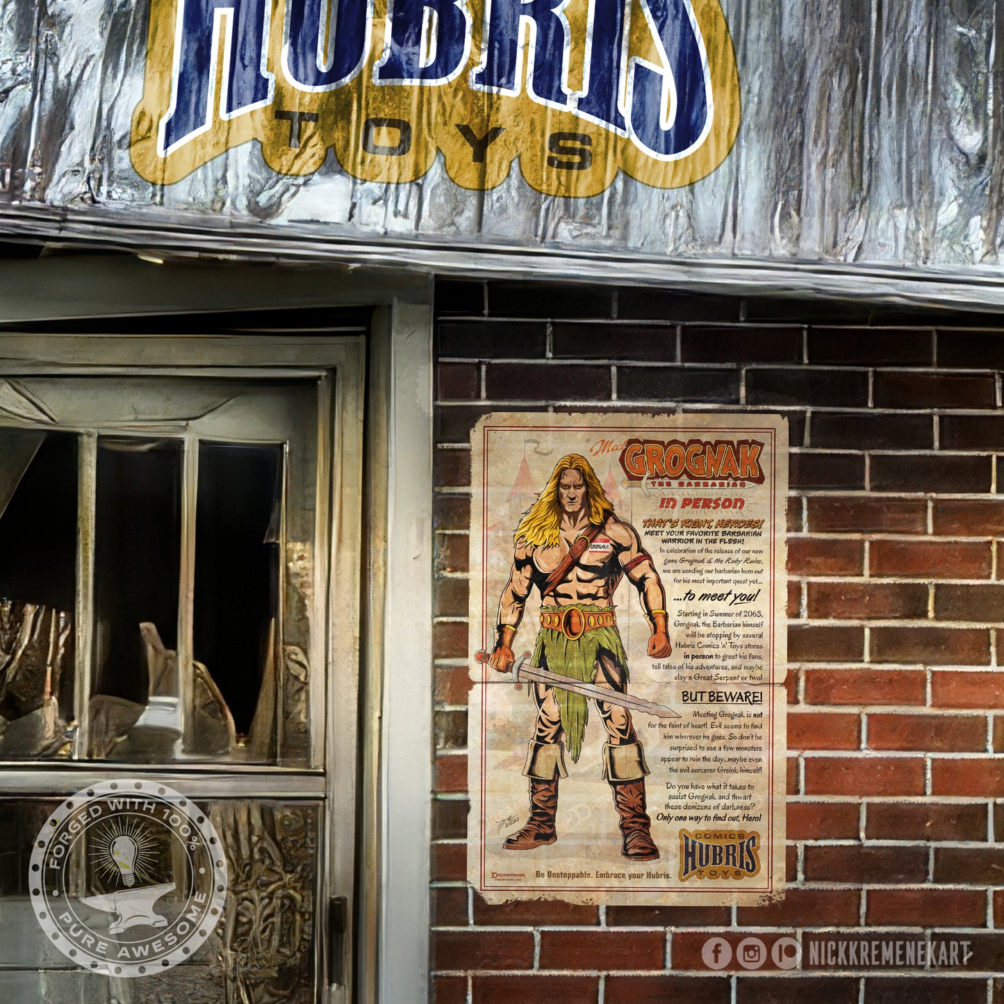 "Meet Grognak" Retro Fallout Ad Art Print